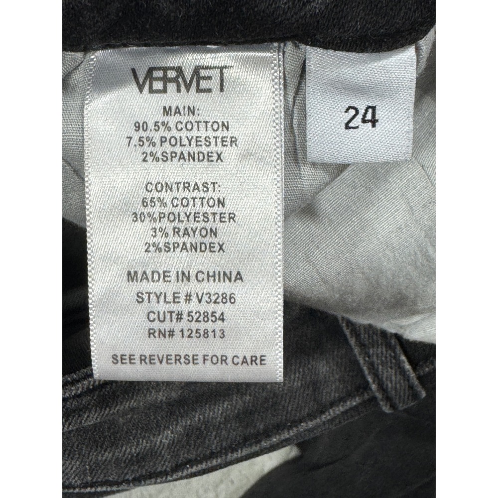 Vervet Womens V3286 Distressed Flare Faded Black Jeans 24 Meas: 24x33 - Picture 4 of 5